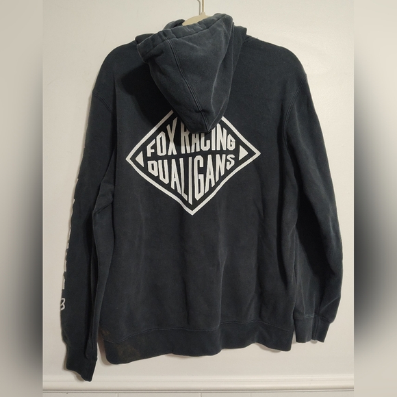 Vintage Fox Racing X Dualigans Hoodie Size Large Skater Grunge Streetwear - Picture 1 of 10
